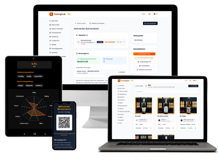 TastingHub in Aktion - Demo der Anwendung